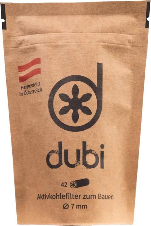 Actual product image Dubi Activated charcoal filter 7mm 42 pcs