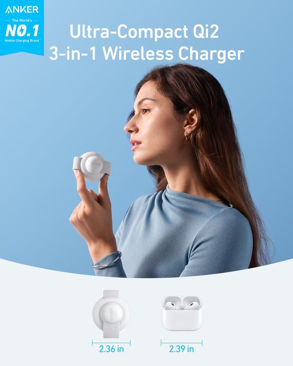 Produktbild Anker MagGo Wireless Charging Station (3 (15 W)