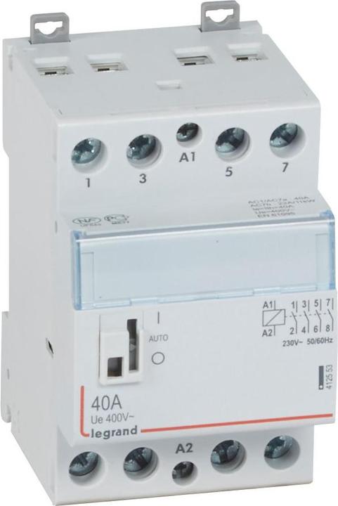 Actual product image Legrand 412553 CX3 Contactor 230V 40A 4S w.Hd 3M
