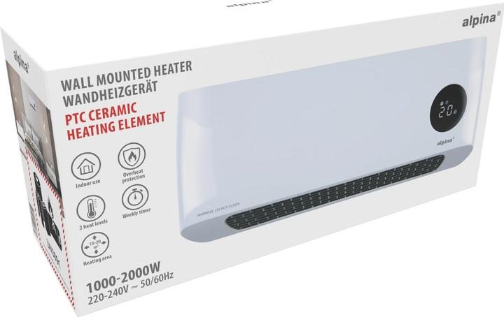 Productafbeelding alpina Wandheizgerät, 2000 W, mit Fernbedienung, weiss (2000 W)