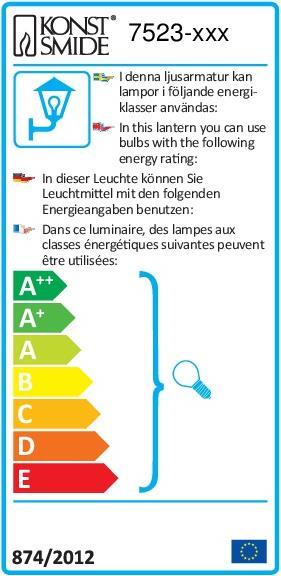 Energie-Label Konstsmide Trieste (GU10, IP44)