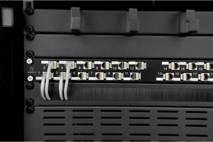 Actual product image Renkforce Rnekforce 24 port modular Keystone patch panel 45