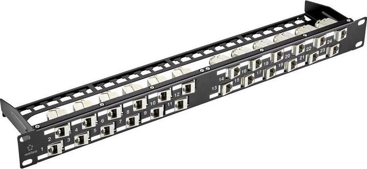 Actual product image Renkforce Rnekforce 24 port modular Keystone patch panel 45