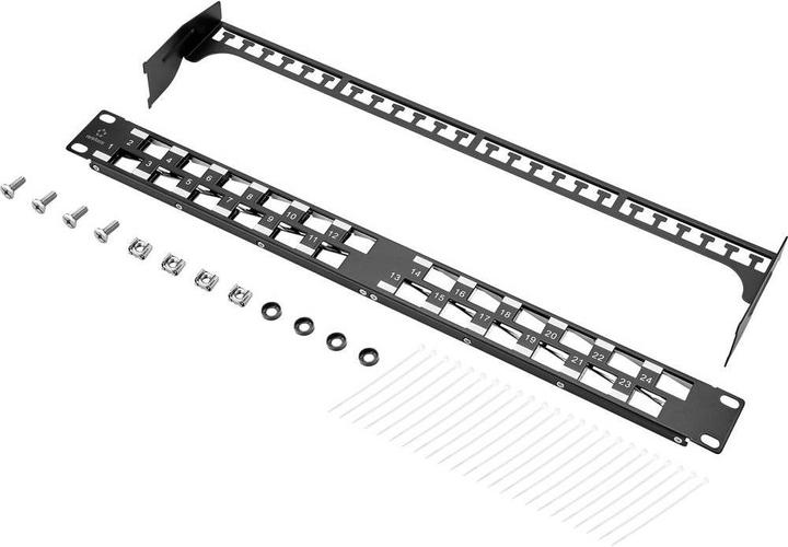 Actual product image Renkforce Rnekforce 24 port modular Keystone patch panel 45