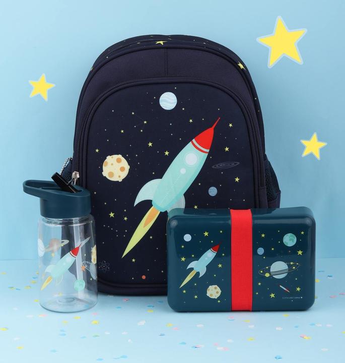 Produktbild A Little Lovely Company Lunchbox Space SBSPBU13 blau 18x6x12cm
