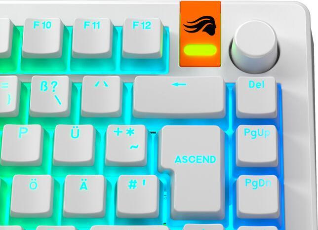 Immagine prodotto Glorious Aura V3 Keycaps, ISO Layout (DE), PBT, Doubleshot - Weiss