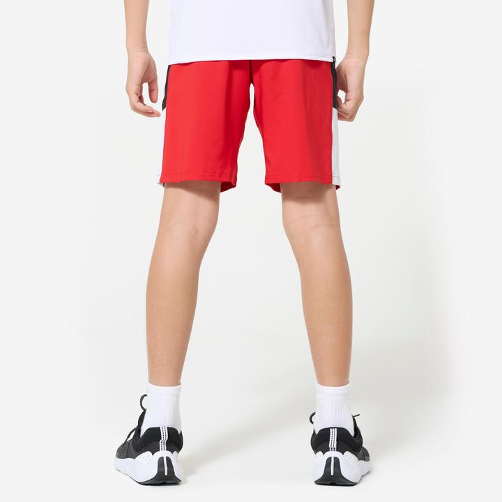Produktbild Decathlon Shorts Sporthose Kinder atmungsaktiv - rot/weiss (14, 15, 16)