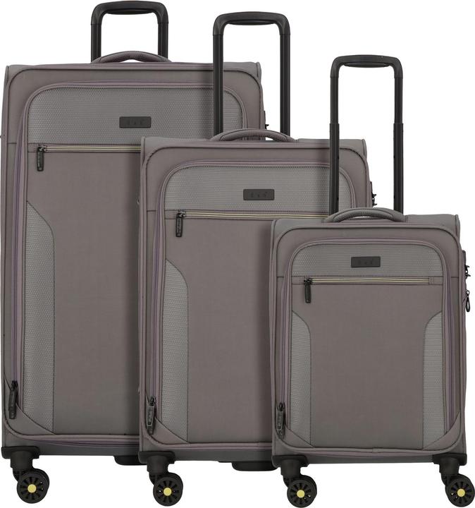 Actual product image D&N Travel Line 9704 4-wheel suitcase set, 3-piece with stretch fold (220 l, XL (from 140l))