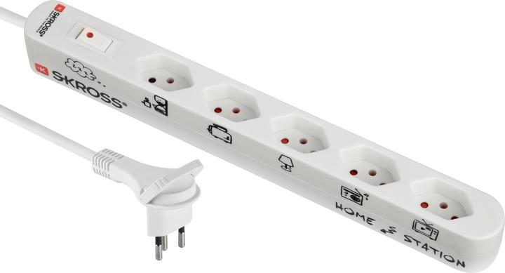 Skross Steckdosenleiste Home Station 5xT13 quer (5 x, Typ 13, 1.50 m)