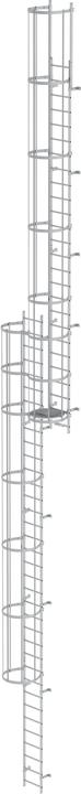 Actual product image Munk Multi-step ladder with back protection (construction) Aluminium anodised 16.32m (Multi-purpose ladder, 1632 cm)
