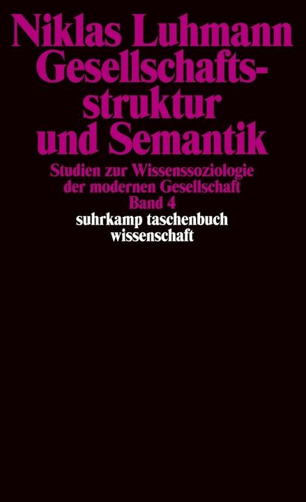 Produktbild Gesellschaftsstruktur und Semantik (Deutsch, Niklas Luhmann, 1999)