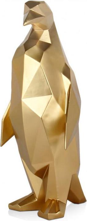Sculpture design Pingouin 50 cm - Or