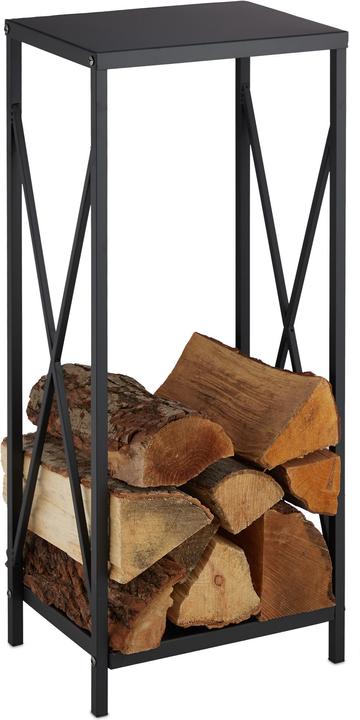 Image du produit Relaxdays Étagère à bois pour cheminée (34 x 25 x 80 cm)