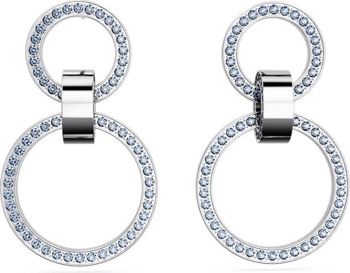 Swarovski Hollow Kreolen Blau (Swarovski Metall)