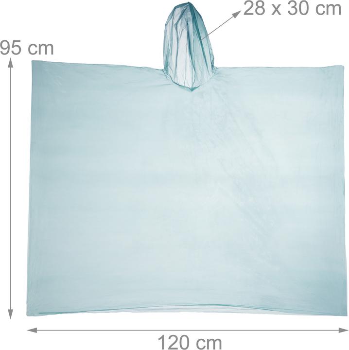 Actual product image Relaxdays Rain Poncho Set of 10 (10)