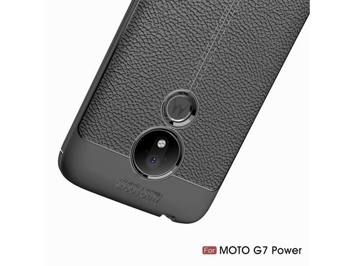 Produktbild Screenguard Motorola Moto G7 Power Hülle Leather Design TPU Cover (Motorola Moto G7 Power)