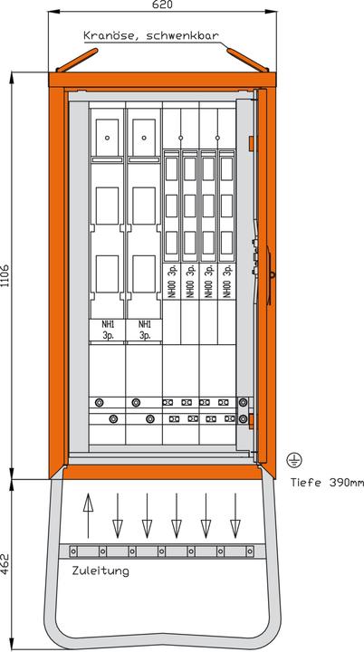 Walther Werke WAL WGV0072 Group distributor 173 kVA (Terminal strips)