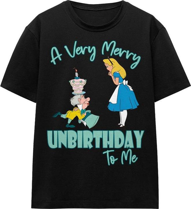 Immagine prodotto Alice In Wonderland Very Merry Unbirthday To Me Maglietta Adulto Unisex (M)
