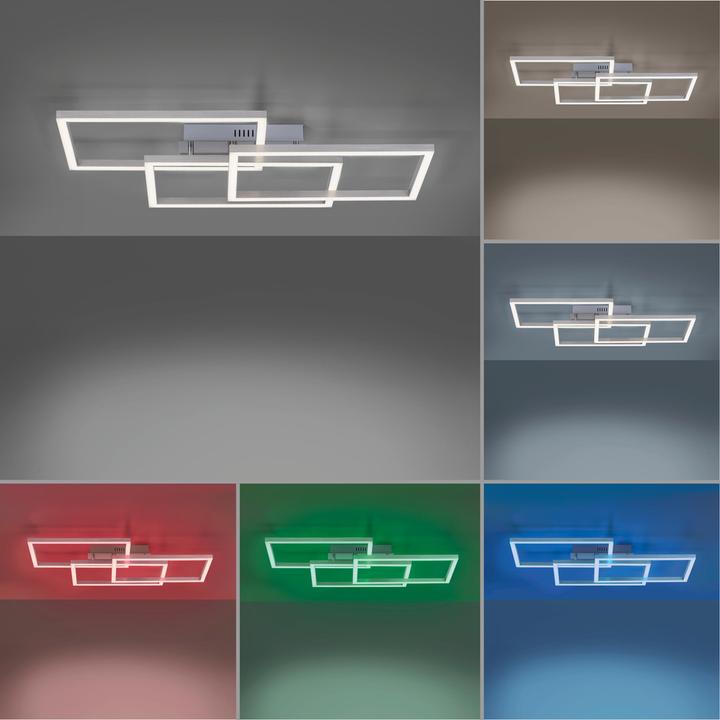 Actual product image Just Light LED Deckenlampe LOLAsmart - MAXI Steuerbar per Tuya App, CCT RGB dimmbar Fernbedienung (3240 lm)