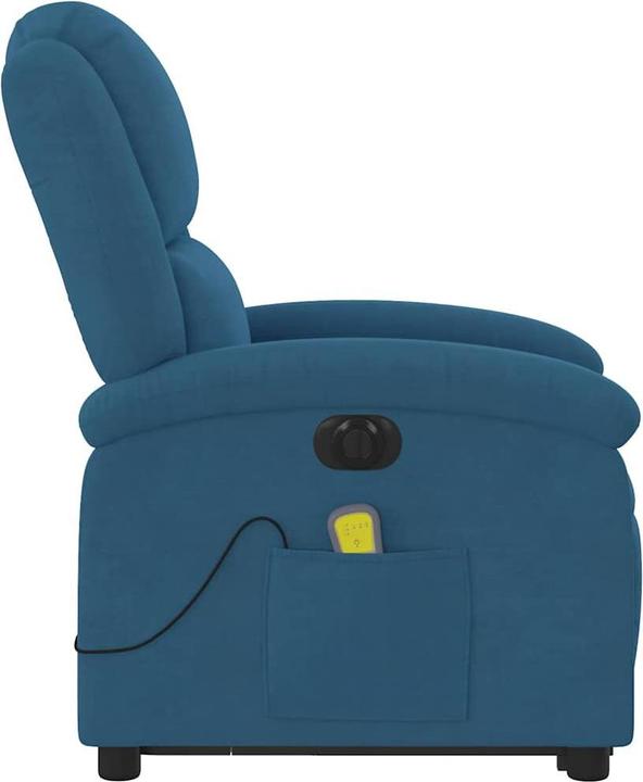 Actual product image VidaXL Massage chair with stand-up aid electric velvet