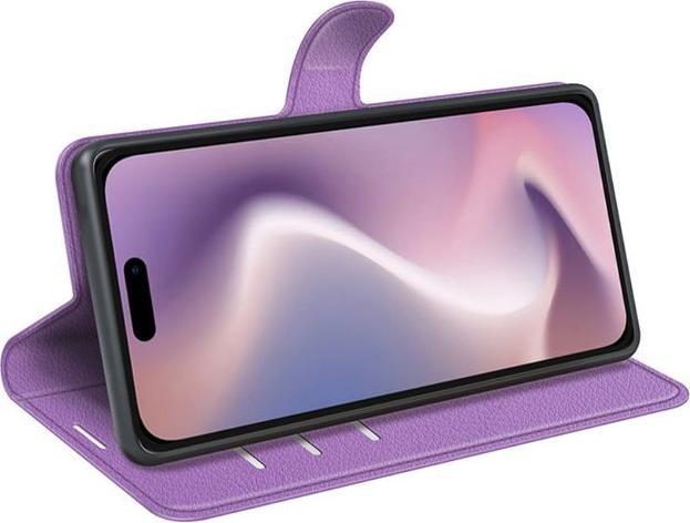 Actual product image MU Classic Litchi Leather Bookcover Series (Apple iPhone 16 Pro)