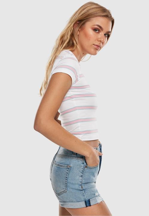 Actual product image Urban Classics Ladies Stripe Cropped Tee (XL)