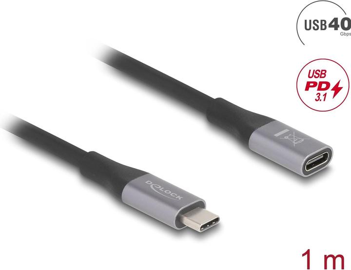 Produktbild Delock USB C — USB C (1 m, USB 4.0)