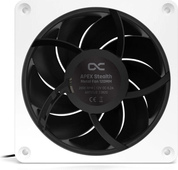 Immagine prodotto Alphacool Ventola Apex Stealth Metal 120mm 2000rpm (bianco/nero) (120 mm, 1 x)