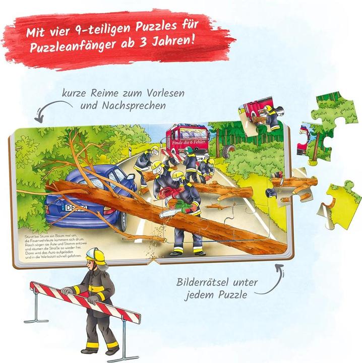 Produktbild Puzzlebuch Feuerwehr (10 Teile)