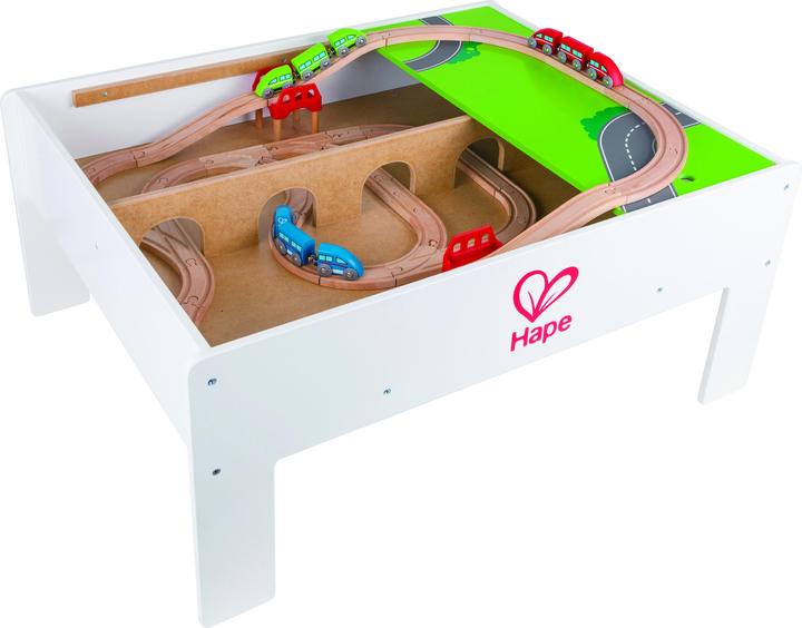 Actual product image Hape Table with storage space for Railway series