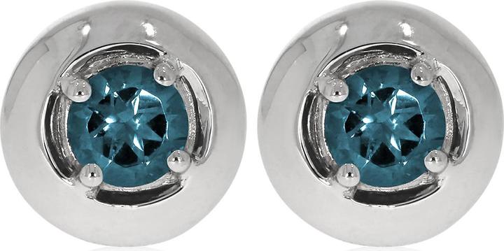 Image du produit Xen Clou d'oreille avec London Blue Topas env. 1,10 ct. plaqué rhodium (Argent sterling 925)