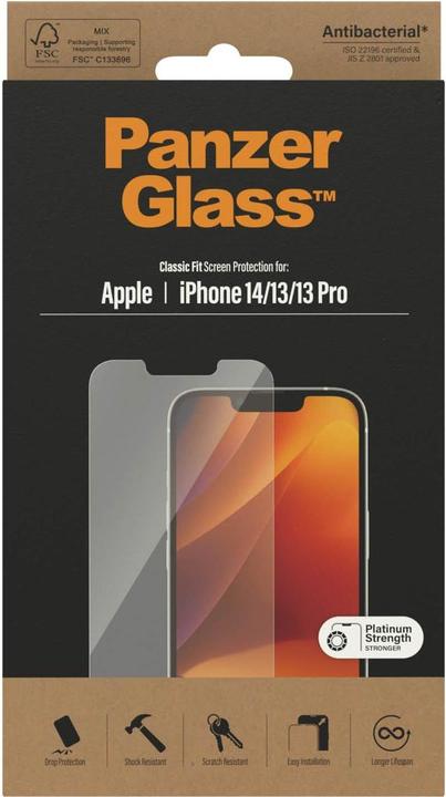 Actual product image PanzerGlass Classic Fit (1 Piece, Apple iPhone 14, Apple iPhone 13, Apple iPhone 13 Pro)