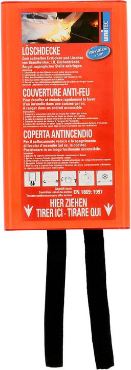 Actual product image Unitec Fire blanket 100 x 100cm