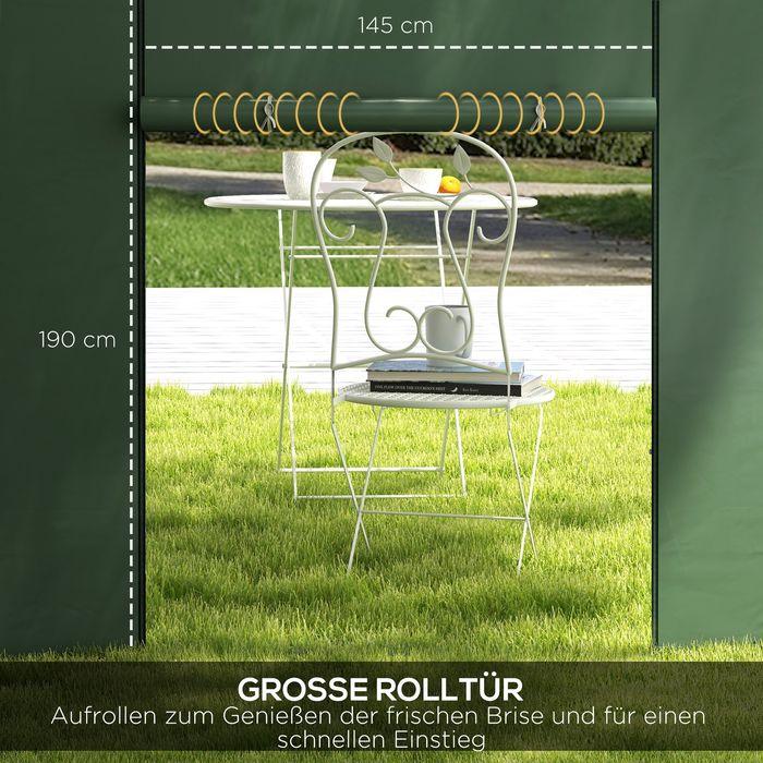 Produktbild Swisshandel24 2er-Set Seitenteile für Pavillon 3x3/3x6 m, Klettverschluss, Oxfordstoff, Grün (195 cm, 295 cm)