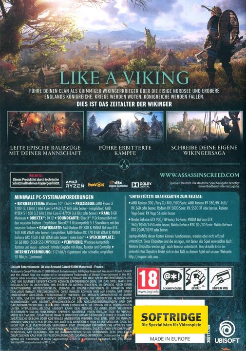 Immagine prodotto Ubisoft Assassin's Creed Valhalla (PC, DE)