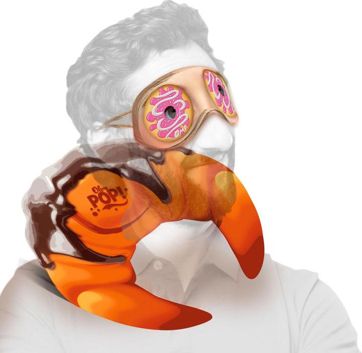 Oh My Pop! Neck Travel Pillow and Sleeping Mask Croissant