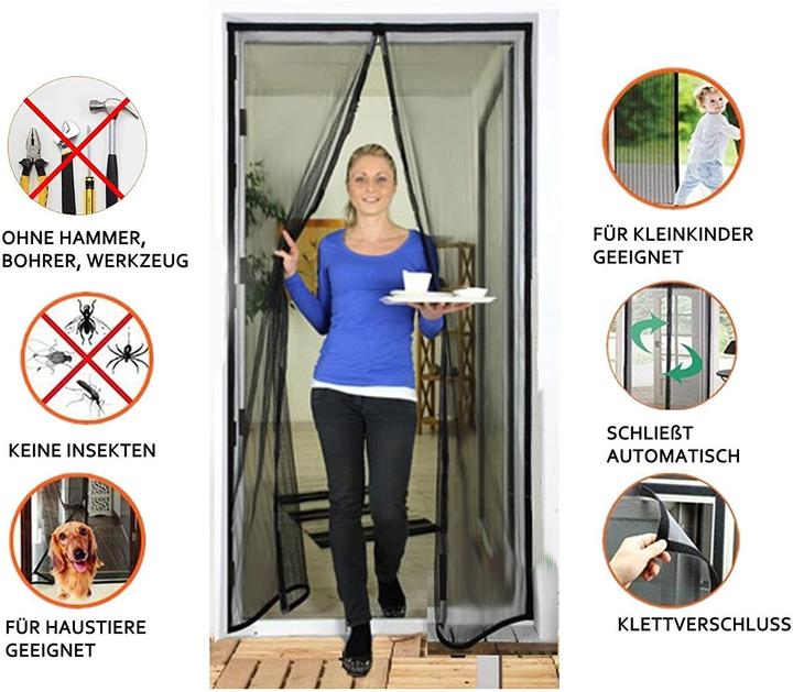 Image du produit Door easy Moustiquaire de porte 140x240cm (140 x 240 cm)