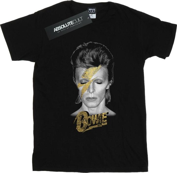Produktbild David Bowie Aladdin Sane Gold Bolt TShirt Jungen (152, 158)
