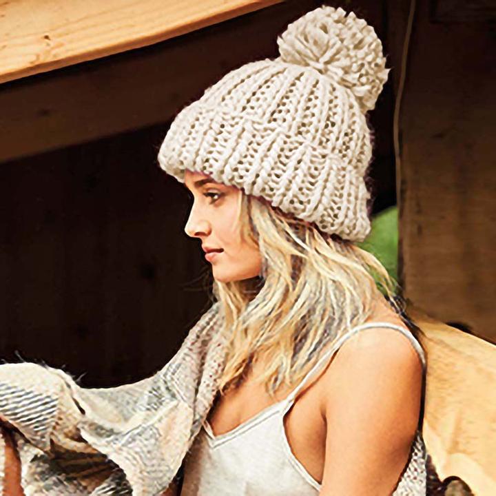 Produktbild Beechfield Oversizedstrickmütze Mit Bommel (One Size)