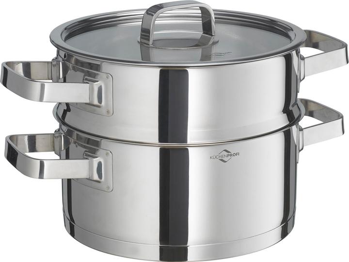 Küchenprofi Kochtopf 21 cm, 3 Ltr mit Dämpf Einsatz (20 cm, Kochtopf)