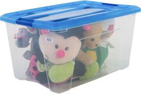 Produktbild Iris Clear NTB Aufbewahrungsbox 45,0 l transparent, blau 39,5 x 57,5 x 30,5 cm (45 l)