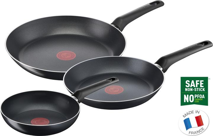 Immagine prodotto Tefal Set di padelle TEF 20/24/28cm (20 cm, Set di pentole e padelle da cucina, Alluminio)