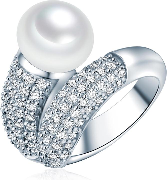 Valero Pearls Damen Sterling Silber Zirkonia Süsswasser-Zuchtperle silber - 3846