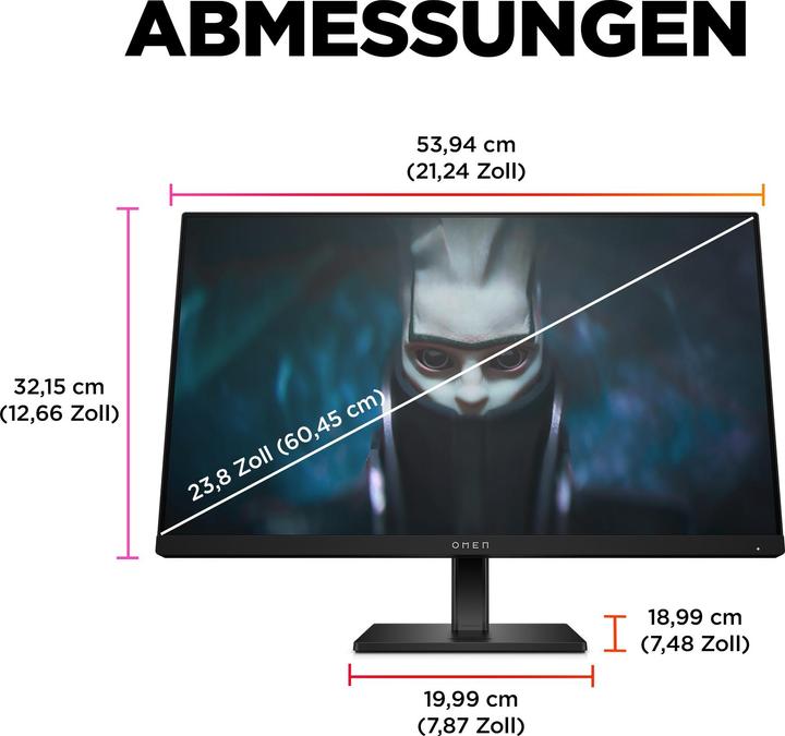 Produktbild HP Omen 24 (1920 x 1080 Pixel, 23.80")