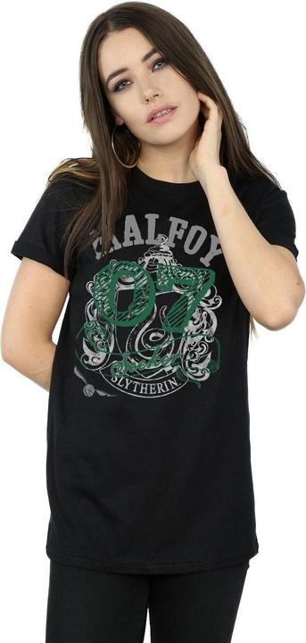 Actual product image Womens/Ladies Seeker Draco Malfoy Cotton Boyfriend T-Shirt (XL)