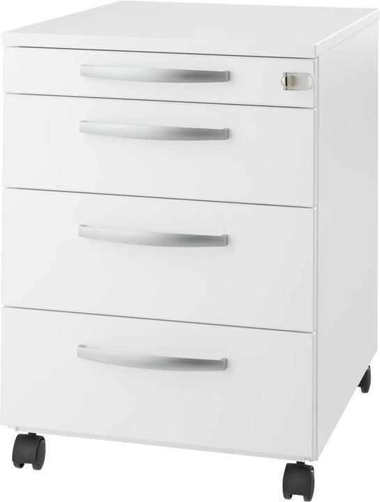 Actual product image Schäfer Shop LOGIN mobile pedestal, 3 drawers, 1 utensil drawer, central locking system