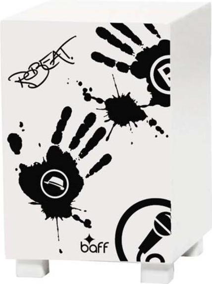 Actual product image Baff beatBOX Robeat Cajon music furniture stool white