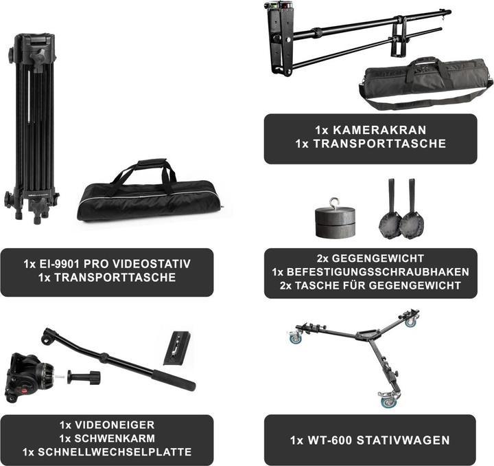 Image du produit Walimex pro pro Camera Crane Set Director Pro II (Métal, Matières plastiques)