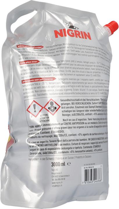 Immagine prodotto Nigrin Pulitore invernale del parabrezza al limone (3000 ml)