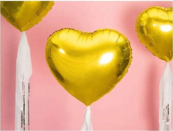 Produktbild Partydeco Herzballon Gold 45cm